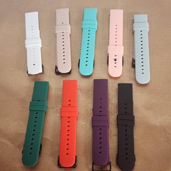New Ecsem Popglory P22 Quick Release Unisex Multi Color Rubber Watchbands 9pk - Picture 9 of 16